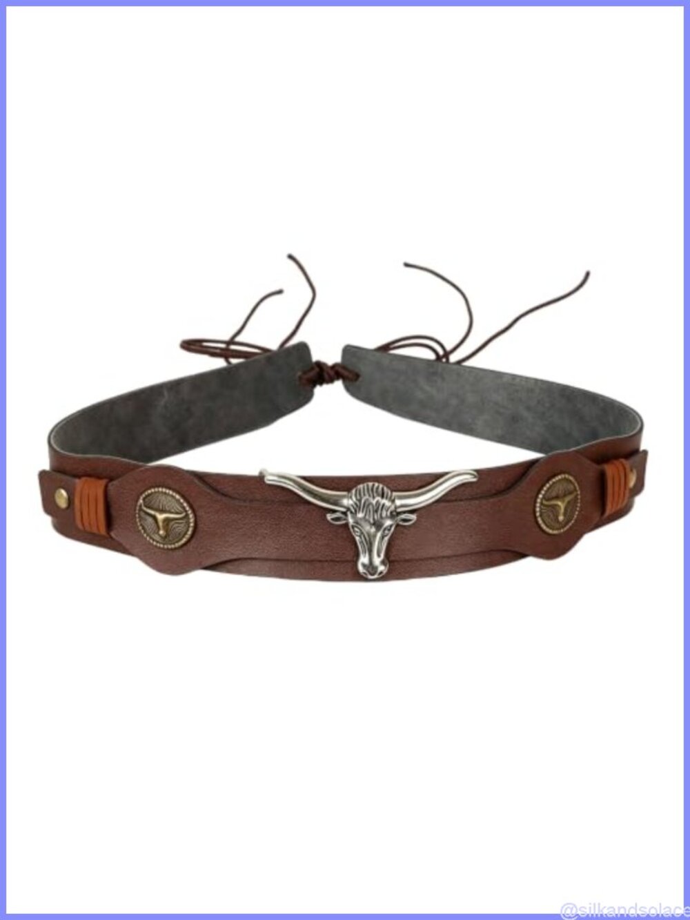 Handcrafted PU Leather Cowboy Hat Band Adjustable Western Hat Accessory
